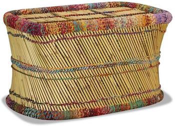 vidaXL Couchtisch Bambus mit Chindi-Details Mehrfarbig (244215)
