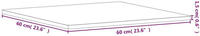 vidaXL Tischplatte 60x60x1,5 cm Quadratisch Massivholz Buche