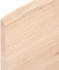 vidaXL Tischplatte 80x50x2 cm Massivholz Eiche Unbehandelt Baumkante