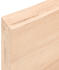 vidaXL Tischplatte 100x60x2 cm Massivholz Eiche Unbehandelt