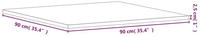 vidaXL Tischplatte 90x90x2,5 cm Quadratisch Massivholz Buche