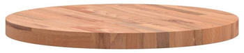 vidaXL Tischplatte Ø60x4 cm Rund Massivholz Buche
