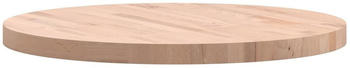 vidaXL Tischplatte Ø70x4 cm Rund Massivholz Buche