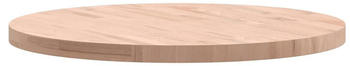 vidaXL Tischplatte Ø80x4 cm Rund Massivholz Buche