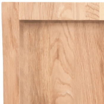 vidaXL Tischplatte Hellbraun 80x40x4 cm Massivholz Eiche Behandelt
