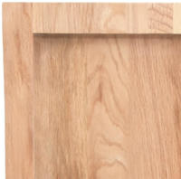 vidaXL Tischplatte Hellbraun 80x50x(2-4) cm Massivholz Eiche Behandelt
