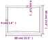 vidaXL Tischplatte 80x60x4 cm Massivholz Eiche Behandelt Baumkante