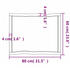 vidaXL Tischplatte 80x60x4 cm Massivholz Eiche Unbehandelt Baumkante