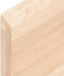 vidaXL Tischplatte 100x60x4 cm Massivholz Eiche Unbehandelt Baumkante