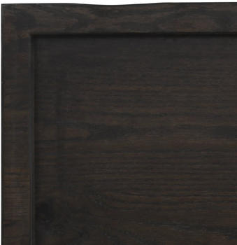vidaXL Tischplatte Dunkelgrau 120x50x4 cm Massivholz Eiche Behandelt