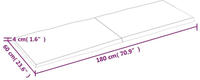 vidaXL Tischplatte 180x60x4 cm Massivholz Eiche Unbehandelt Baumkante