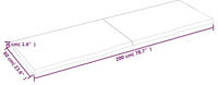 vidaXL Tischplatte Dunkelgrau 200x60x4 cm Massivholz Eiche Behandelt