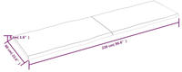 vidaXL Tischplatte Dunkelgrau 220x60x4 cm Eichenholz mit Baumkante