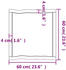 vidaXL Tischplatte 60x60x6 cm Massivholz Eiche Unbehandelt Baumkante