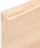 vidaXL Tischplatte 60x60x6 cm Massivholz Eiche Unbehandelt Baumkante