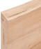 vidaXL Tischplatte 100x50x6 cm Massivholz Eiche Behandelt Baumkante