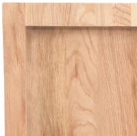 vidaXL Tischplatte Hellbraun 140x50x(2-6)cm Massivholz Eiche Behandelt
