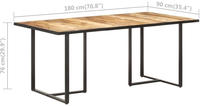 vidaXL Esstisch 180 cm Raues Mangoholz