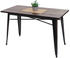 Mendler Esszimmertisch MCW-H10a, Tisch Bistrotisch, Metall Ulme Holz Industrial Gastronomie MVG schwarz-braun 120x60cm