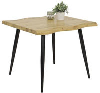 HELA Baumkantentisch "GABI IV" Baumkantenoptik (Face Up), 90x90 cm, praktisch...