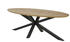 Möbel Kraft Ovaler Esstisch 220 x 100 cm holzfarben 100x75,5