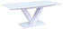 SalesFever Esstisch 160-200 90 cm ausziehbar mit Sicherheitsglas 160x90x77 cm weiß (395721)