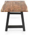 SalesFever Tisch Akazie Massiv Natur Baumkante 3,5 cm stark 220x110 cm A-Gestell Schwarz (369135)