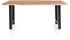 SalesFever Baumkanten Esstisch 160x85 cm massive 3,5 cm Akazie Natur H-Gestell Schwarz (397435)