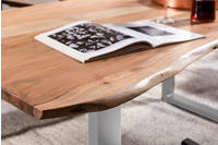 Sam Outillage - Sit 07199-85-z Esstisch Baumkante Massiv Akazie Natur 180 X 90 Silber