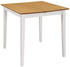 vidaXL Ausziehbarer Esstisch Weiß (80-120)x80x74 cm MDF