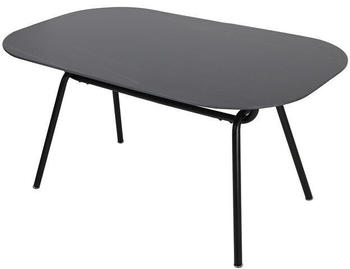 M&ouml;bilia Esstisch 150x90cm Platte Sinterstein 11 mmMetall 150x90x75 cm grau-schwarz (28020011)