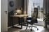 SalesFever Esstisch Baumkante 140x80 cm Tischplatte Eichenholz massivMetall schwarz 140x80x75 cm natur (390962)