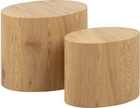 ACTONA GROUP Couchtisch "Mice 2er Set - oval, skandinavisch & modern, pflegeleicht,