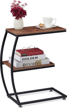 Relaxdays Couchtisch + Beistelltisch 47.5x25x57.5 cm braun