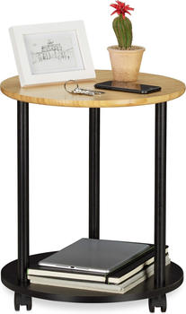 Relaxdays Couchtisch + Beistelltisch 40x40x49 cm schwarz