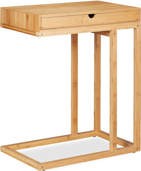 Relaxdays Couchtisch + Beistelltisch 55x35x68 cm braun