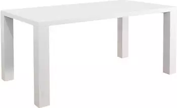 SalesFever Esstisch 140 x 90 cm Hochglanz lackiert MDF-Holz 140 x 90 x 76 cm weiß