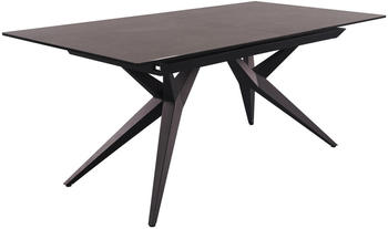 Novel Esstisch 200x76x95 cm Metall Glas Grau/ Schwarz