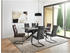 Novel Esstisch 200x76x95 cm Metall Glas Grau/ Schwarz