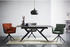 Novel Esstisch 200x76x95 cm Metall Glas Grau/ Schwarz