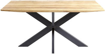 Linea Natura Esstisch, Eiche, Holz, Wildeiche, massiv, rechteckig, X-Form, 90x76 cm