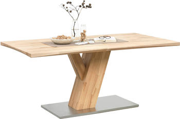 Livetastic Esstisch, Buche, Holz, Metall, Kernbuche, massiv, rechteckig, eckig, Säule, 90x76 cm