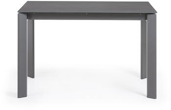 Kave Home Esstisch mit Auszug Atta 140/ 200x90 cm Glas Grau