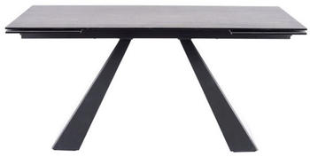 Feldmann-Wohnen Esszimmertisch Salvadore Ceramic 120-180x80x76cm Marmor grau schwarz