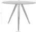 SalesFever Bistro-Esszimmertisch Ø100cm transparent chromfarben (391372)
