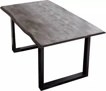 SIT Esszimmertisch 160x85x78cm Mango grau Stahlgestell schwarz (07107-76)