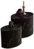 SalesFever Couchtisch 2er Set Marmoroptik oval Beistelltisch in Travertinoptik schwarz