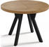 WFL GROUP Runder Ausziehbarer Esstisch 100/150x76 cm braun/schwarz