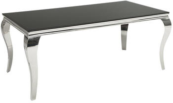 Riess-Ambiente Eleganter Design Esstisch MODERN BAROCK 180cm schwarz Edelstahl Opalglas Tischplatte