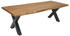 Riess-Ambiente Massivholz Esstisch MAMMUT NATURE 200cm Akazie X-Gestell schwarz Baumkante 6cm Tischplatte Baumtisch